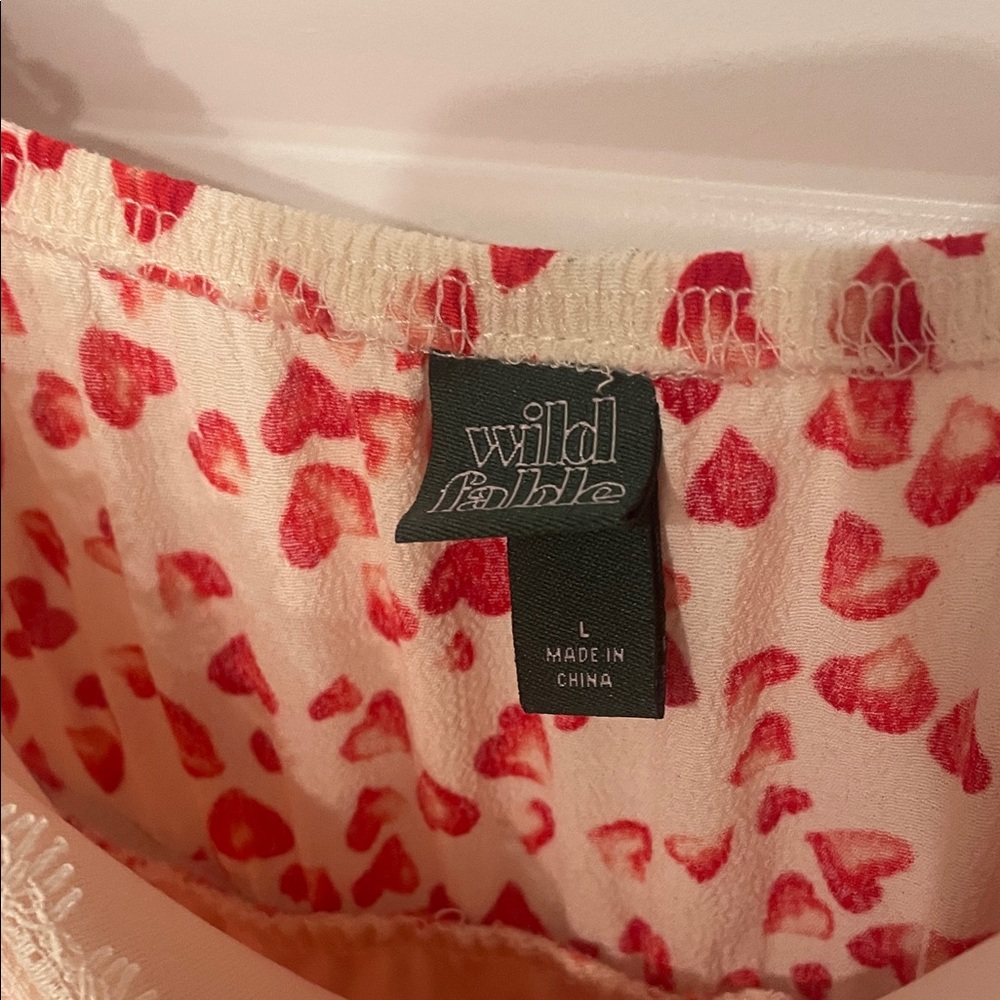 Wild Fable Red Heart Pattern Top - Picture 2 of 4
